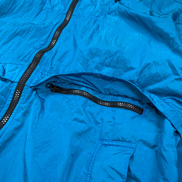 Stone Island Blue Nylon Metal Watro Hooded Jacket