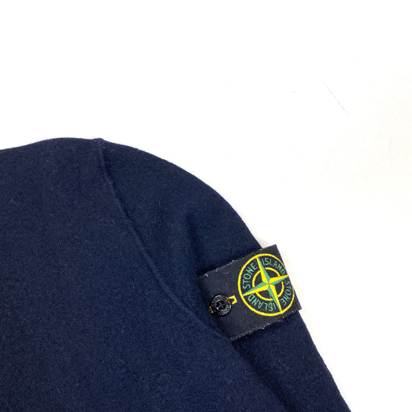 Stone Island Navy Wool Crewneck Jumper (XS)