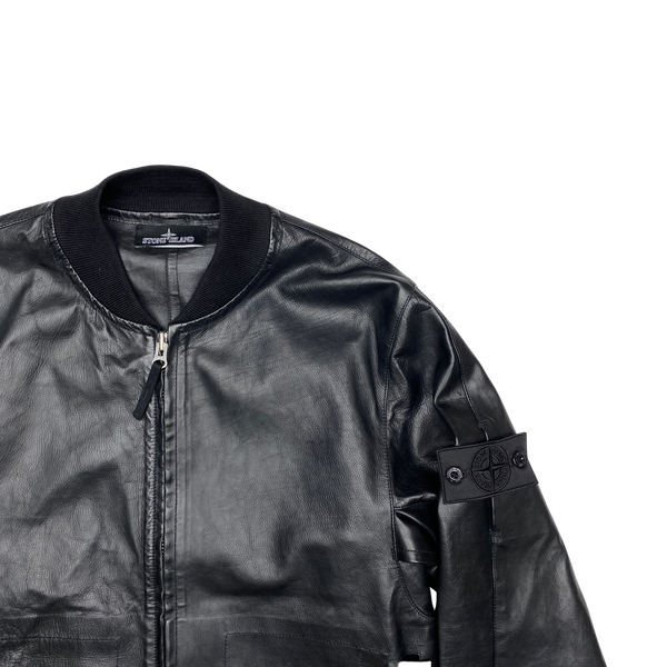 Stone Island 2016 Hyperlight 3 In 1 Leather Jacket