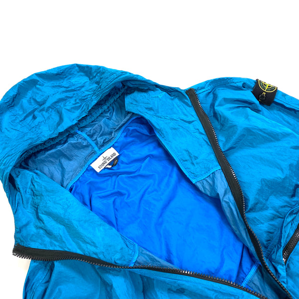 Stone Island Blue Nylon Metal Watro Hooded Jacket