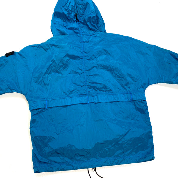 Stone Island Blue Nylon Metal Watro Hooded Jacket