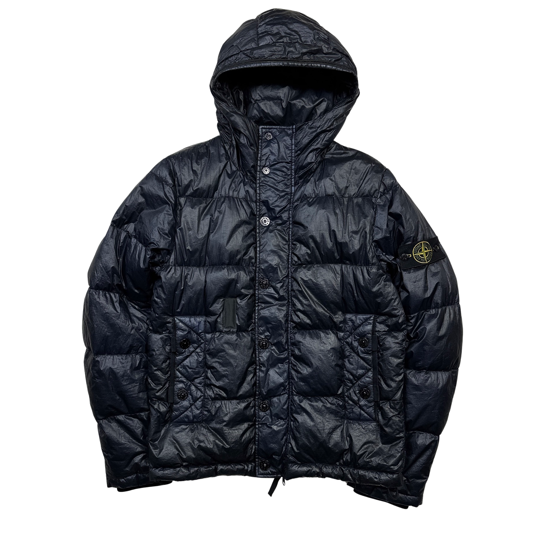 Stone Island 2012 Navy Garment Dyed Puffer Jacket - Small