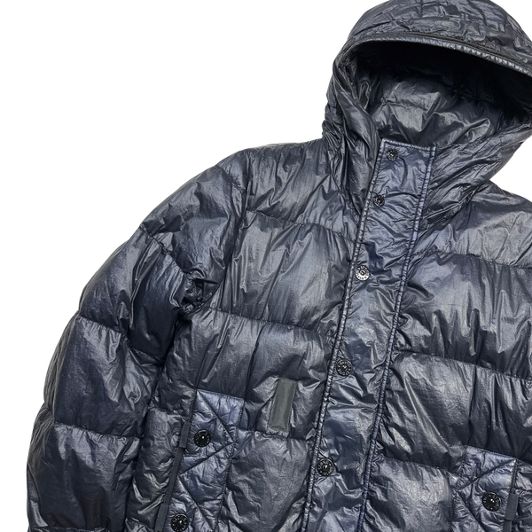 Stone Island 2012 Navy Garment Dyed Puffer Jacket - Small