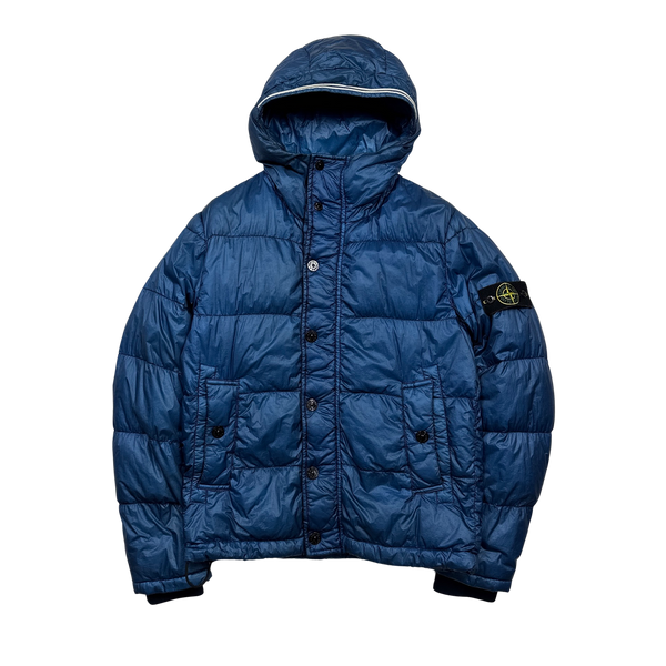 Stone Island 2012 Blue Garment Dyed Puffer Jacket - Medium