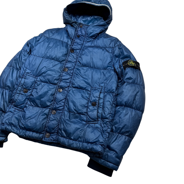 Stone Island 2012 Blue Garment Dyed Puffer Jacket - Medium