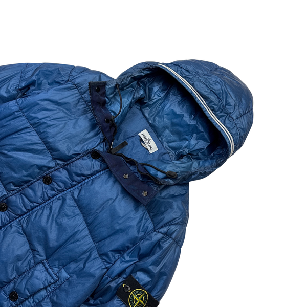 Stone Island 2012 Blue Garment Dyed Puffer Jacket - Medium