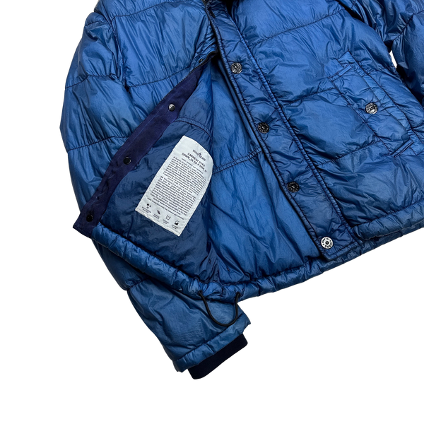 Stone Island 2012 Blue Garment Dyed Puffer Jacket - Medium