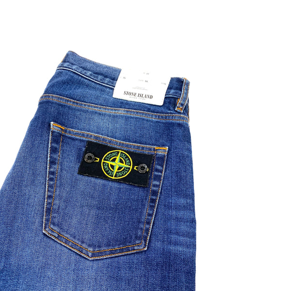 Stone Island Slim Fitting Blue Denim Jeans
