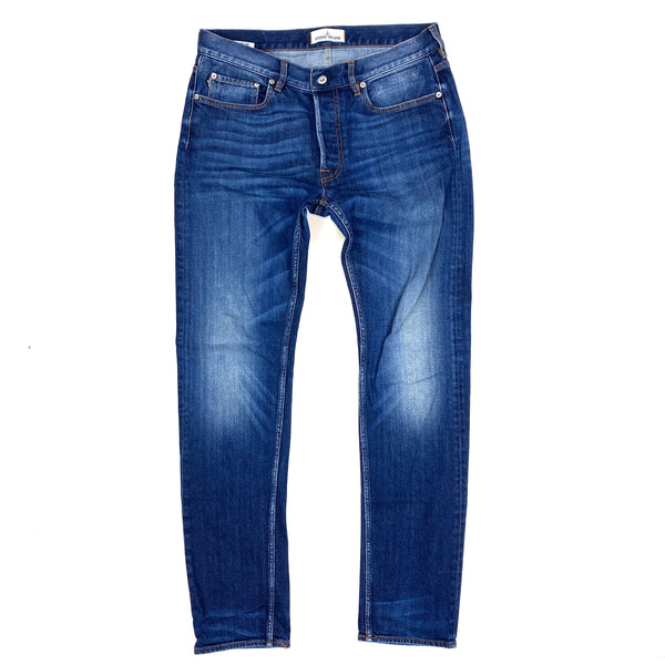 Stone Island Slim Fitting Blue Denim Jeans