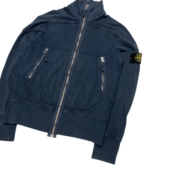 Stone Island 2008 Grey Zipped Cotton Jumper