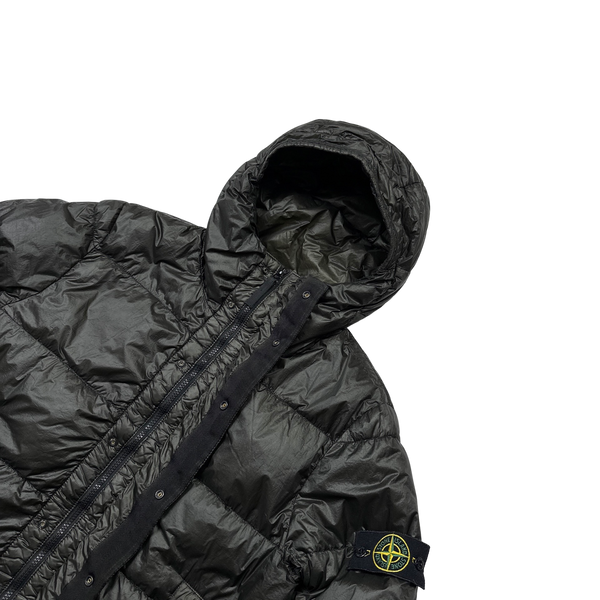 Stone Island 2012 Dark Khaki Garment Dyed Puffer Jacket - Medium