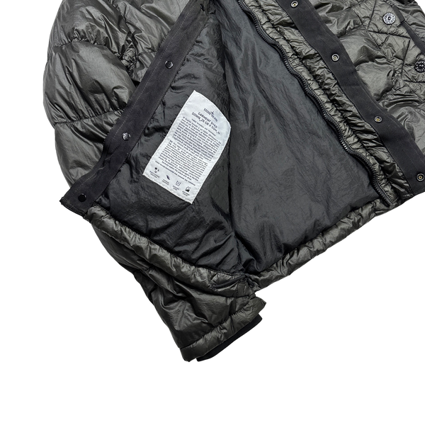 Stone Island 2012 Dark Khaki Garment Dyed Puffer Jacket - Medium