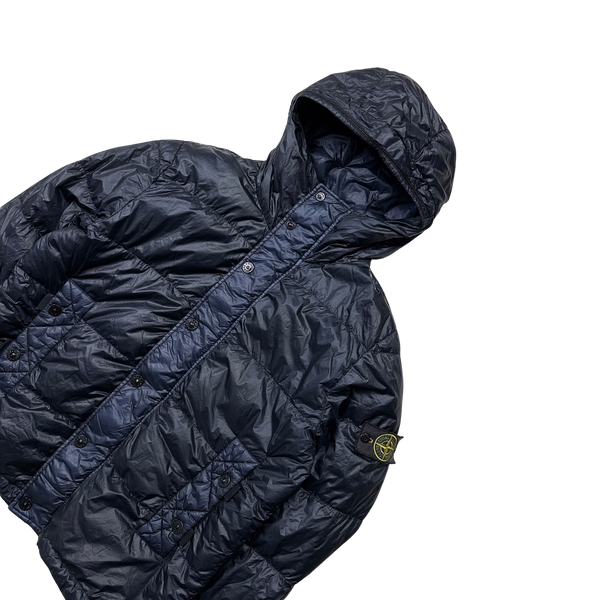 Stone Island 2012 Navy Garment Dyed Puffer Jacket - XL