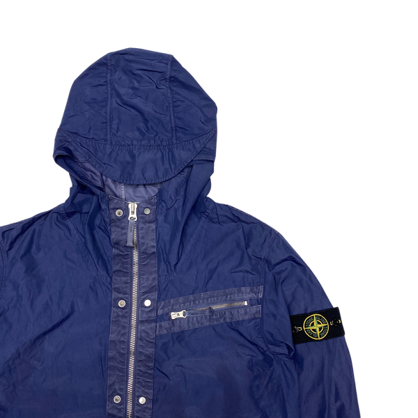 Stone Island 2009 Navy Blue Spalmutura Hooded Jacket