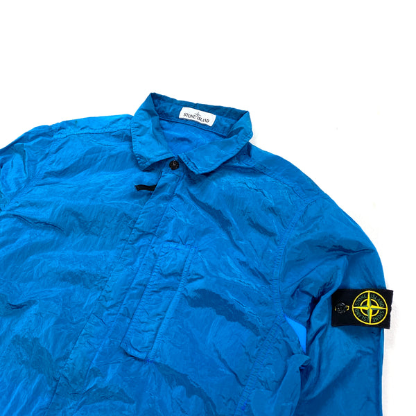 Stone Island Blue Nylon Metal Overshirt