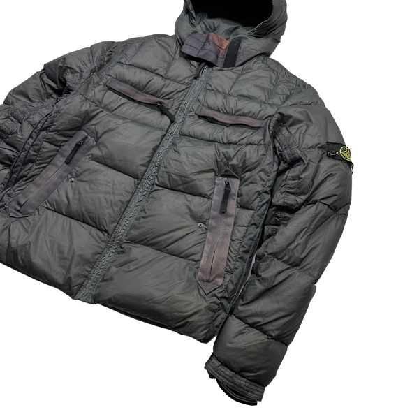 Stone Island 2007 Opaque Nylon Tela Mesh Badge Puffer  - XL