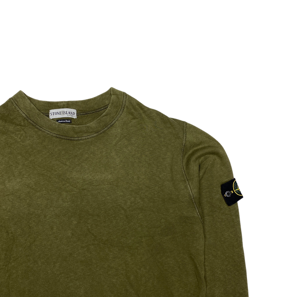 Stone Island 2002 Khaki Cotton Crewneck Sweatshirt