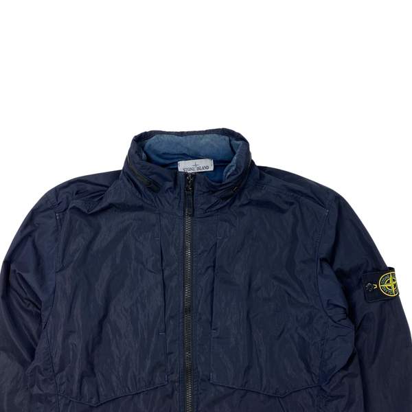 Stone Island Navy Nylon Metal Flock Jacket
