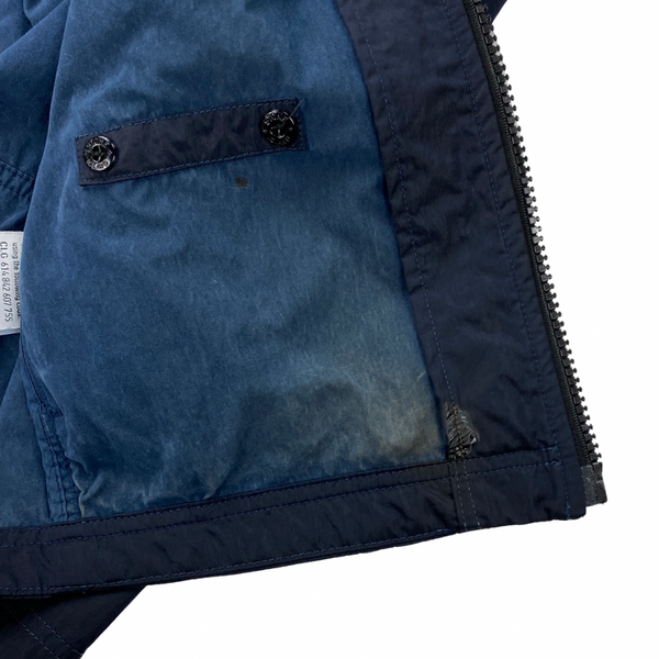 Stone Island Navy Nylon Metal Flock Jacket