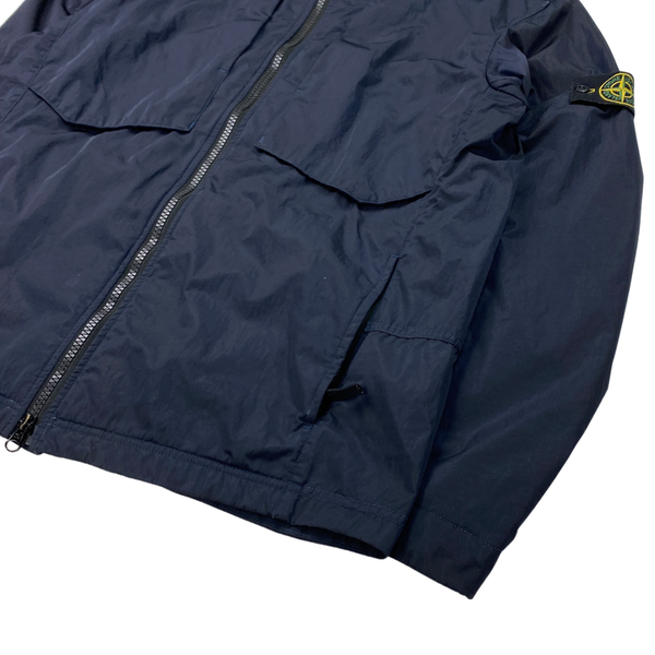 Stone Island Navy Nylon Metal Flock Jacket