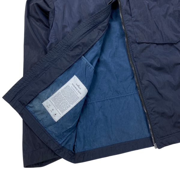 Stone Island Navy Nylon Metal Flock Jacket