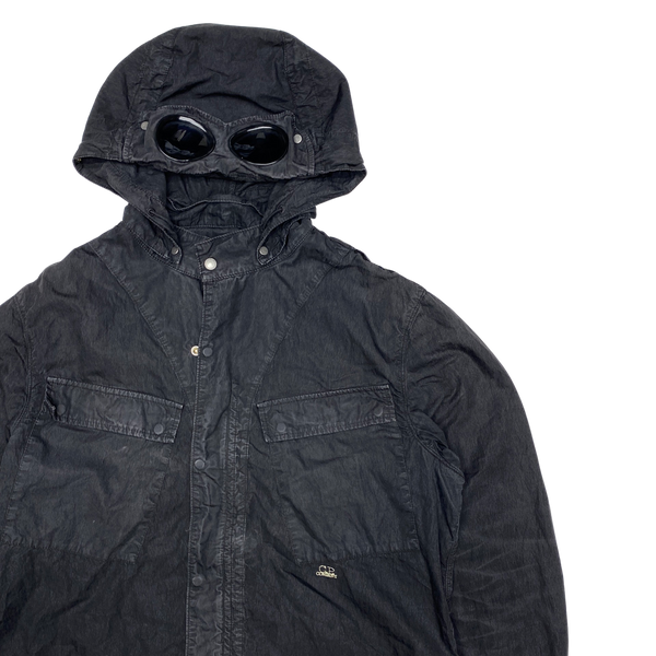 CP Company Charcoal Black Goggle Overshirt Jacket