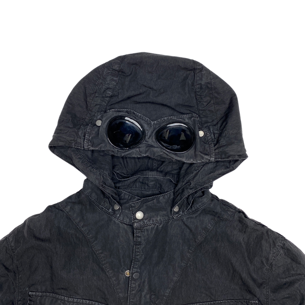 CP Company Charcoal Black Goggle Overshirt Jacket