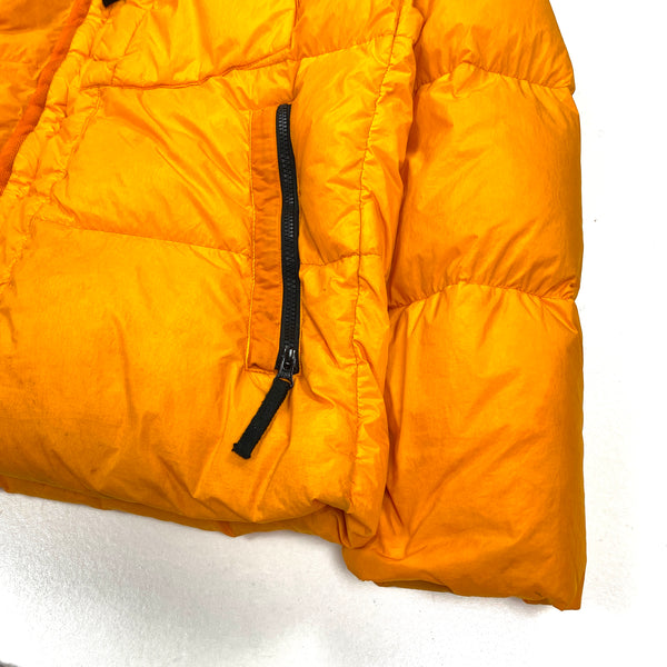 Stone Island Orange Crinkle Reps Garment Dyed Puffer Jacket