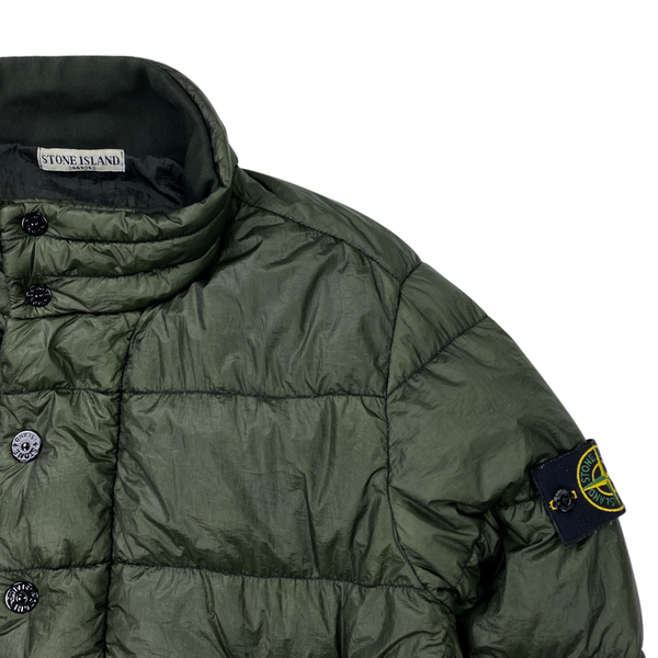Stone Island Khaki Green Garment Dyed Down Filled Puffer Jacket