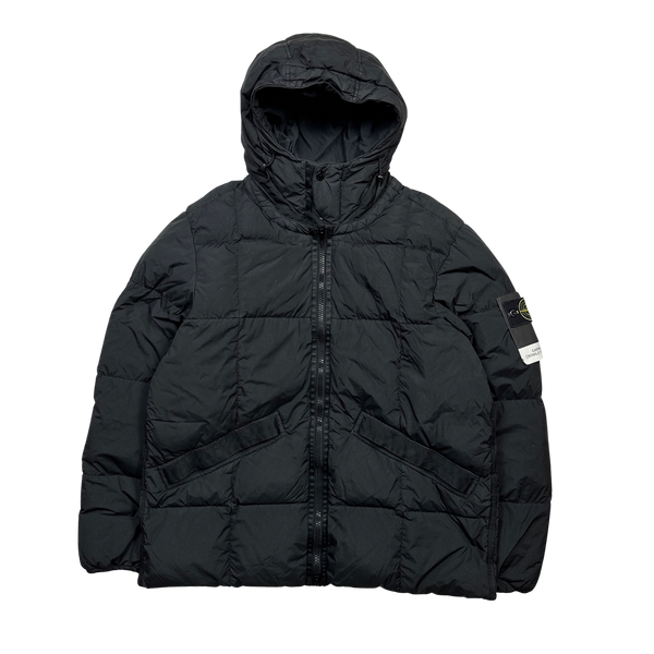 Stone Island 2019 Black Garment Dyed Crinkle Down Puffer - XXL