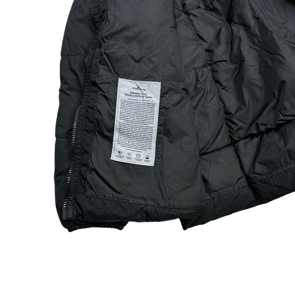 Stone Island 2019 Black Garment Dyed Crinkle Down Puffer - XXL