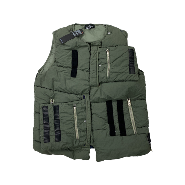 Stone Island Olive Green Naslan Light Reflective Gilet