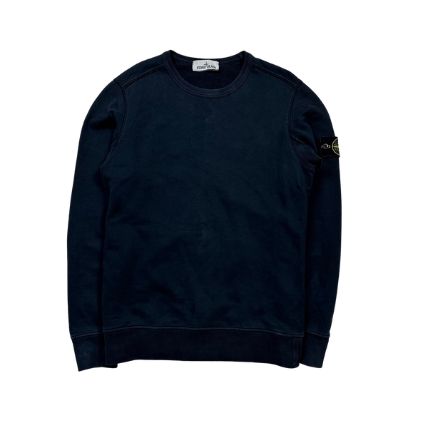 Stone Island 2018 Navy Cotton Crewneck Sweatshirt - Small