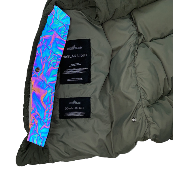 Stone Island Olive Green Naslan Light Reflective Gilet