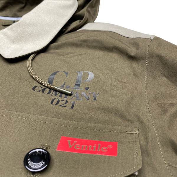 CP Company Brown Ventile La Mille Goggle Jacket