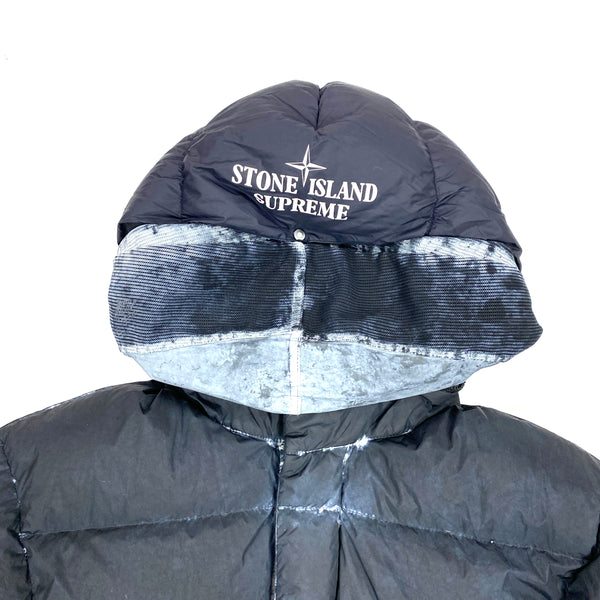 Stone Island x Supreme Paintball Camo Crinkle Reps Puffer Jacket