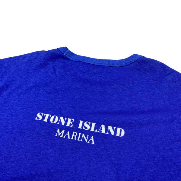 Stone Island Blue Striped Marina Long Sleeved Top