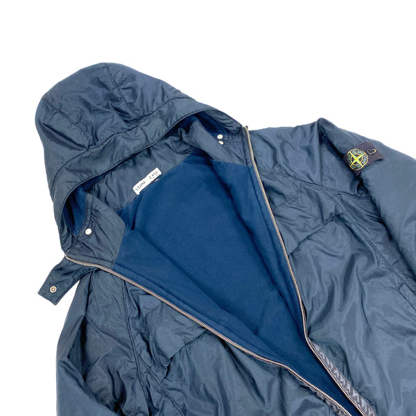 Stone Island Vintage Navy Fleece Lined Nylon Jacket