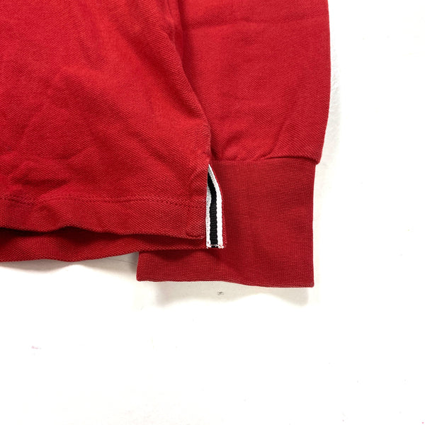 Stone Island Red Cotton Longsleeve Polo