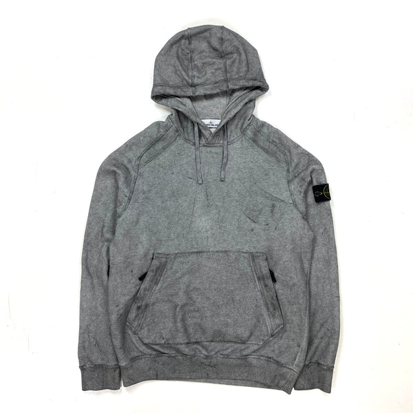 Stone Island Grey Dust Treatment Pullover Hoodie