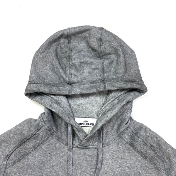 Stone Island Grey Dust Treatment Pullover Hoodie
