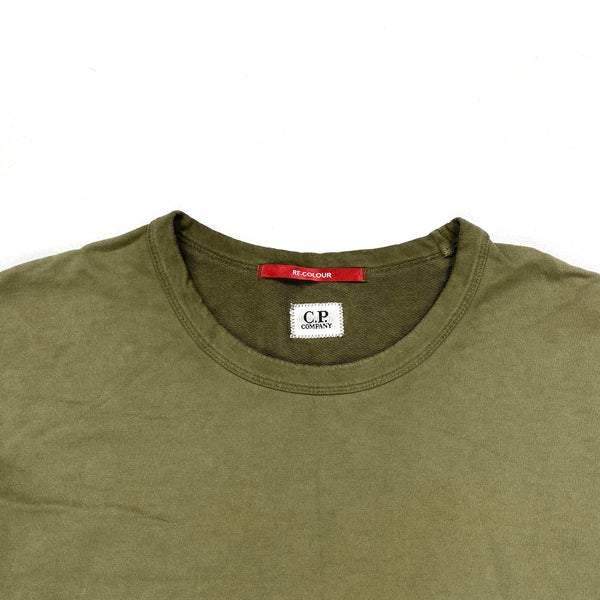 CP Company Khaki Lens Viewer ReColour Crewneck