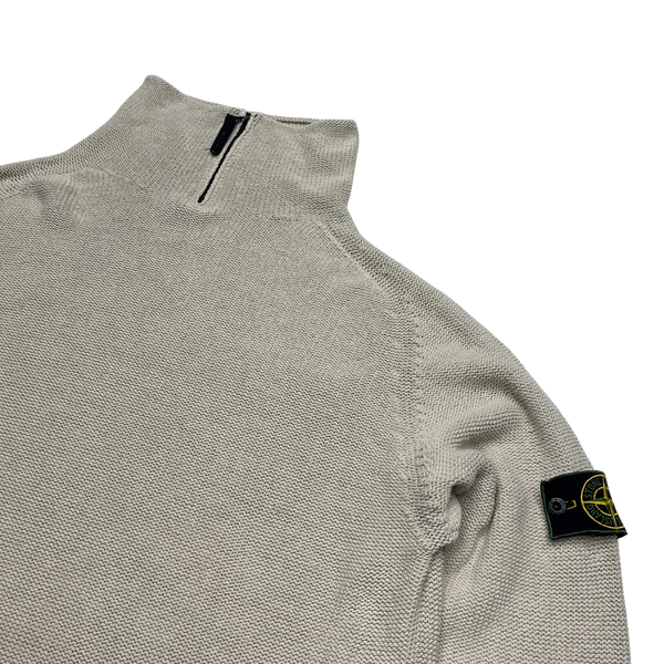 Stone Island 1999 Oatmeal Knitted Vintage Pullover Jumper