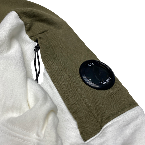 CP Company White Crewneck Lens Viewer Sweatshirt