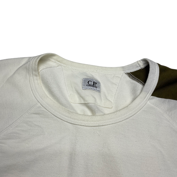 CP Company White Crewneck Lens Viewer Sweatshirt