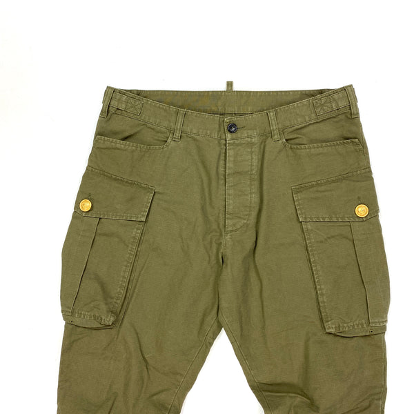 Dsquared Olive Cargo Trousers
