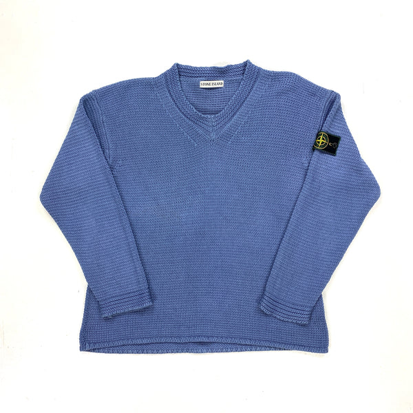 Stone Island 1998 Blue Silk Knit
