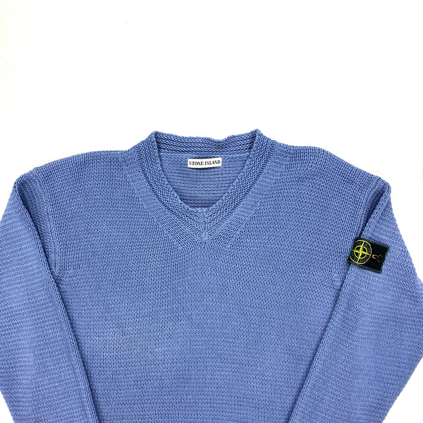 Stone Island 1998 Blue Silk Knit
