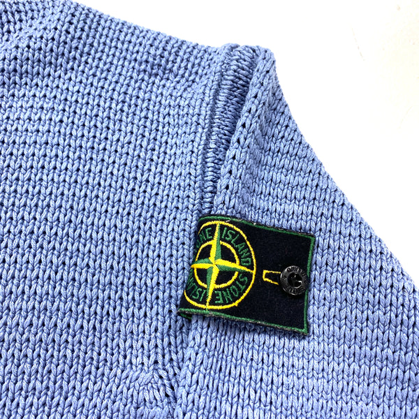 Stone Island 1998 Blue Silk Knit