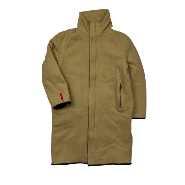Prada Beige Wool Padded Parka Jacket - Medium